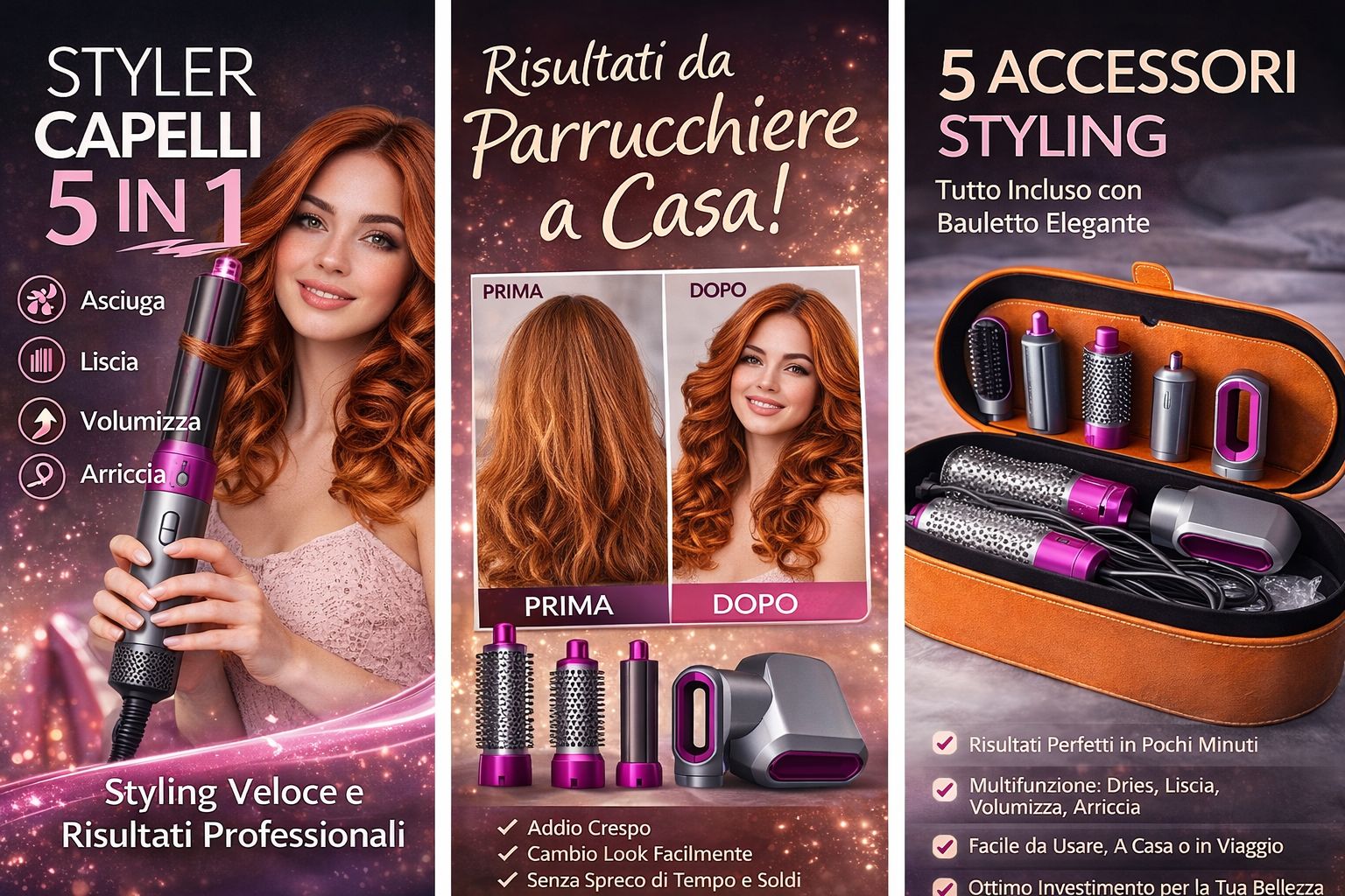 ASCIUGACAPELLI LUXORY 5 IN 1
